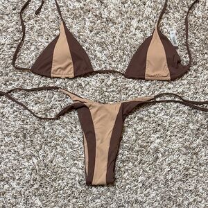 Chic Two-Tone Bikini Set